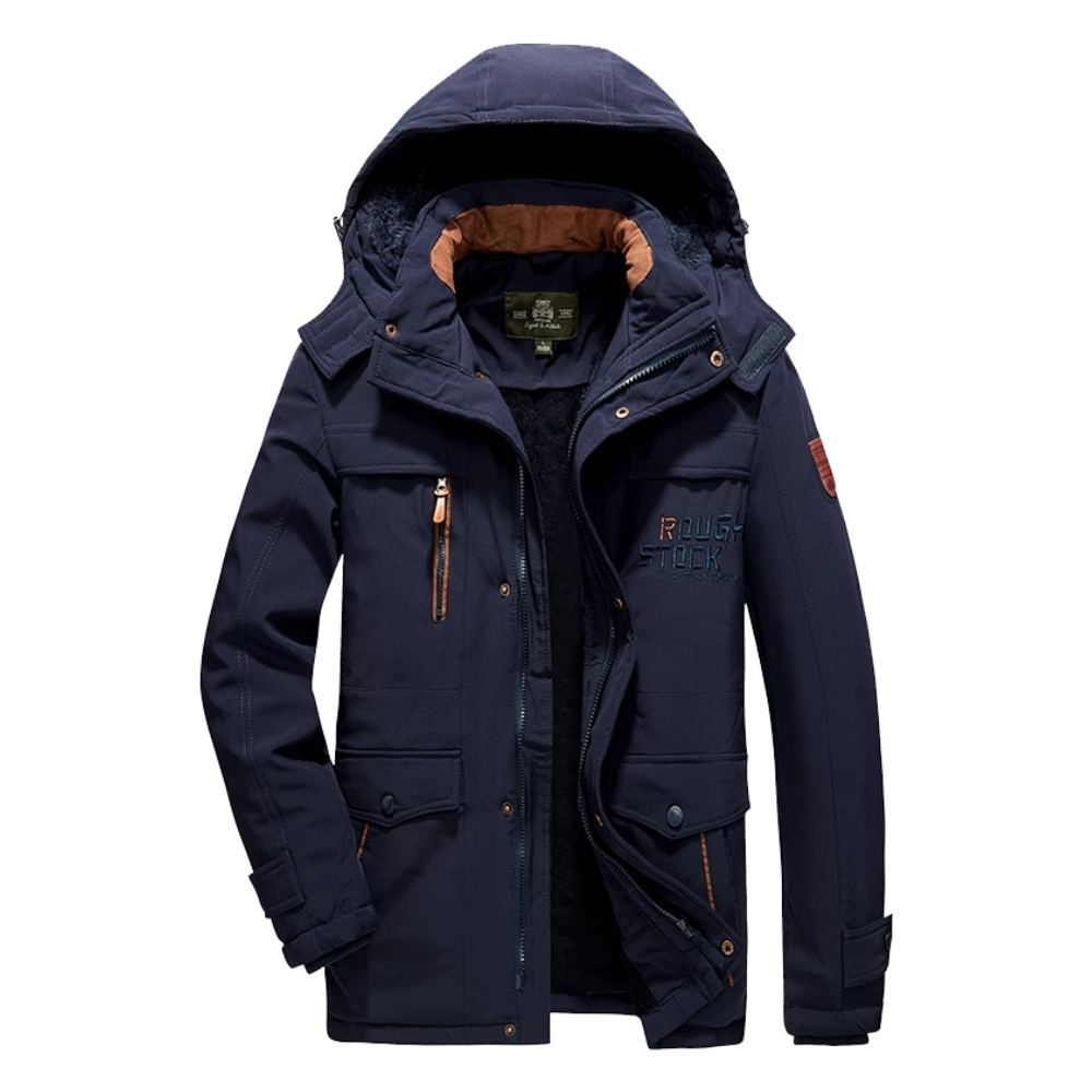 Herren Wintermantel mit Kapuze - IdealeKleiden