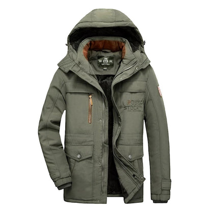 Manteau d'hiver pour hommes avec capuche