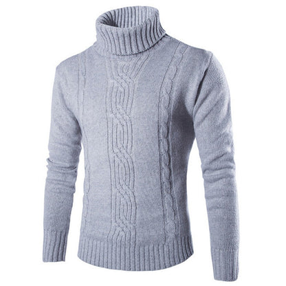 Pull en tricot chaud col roulé femme