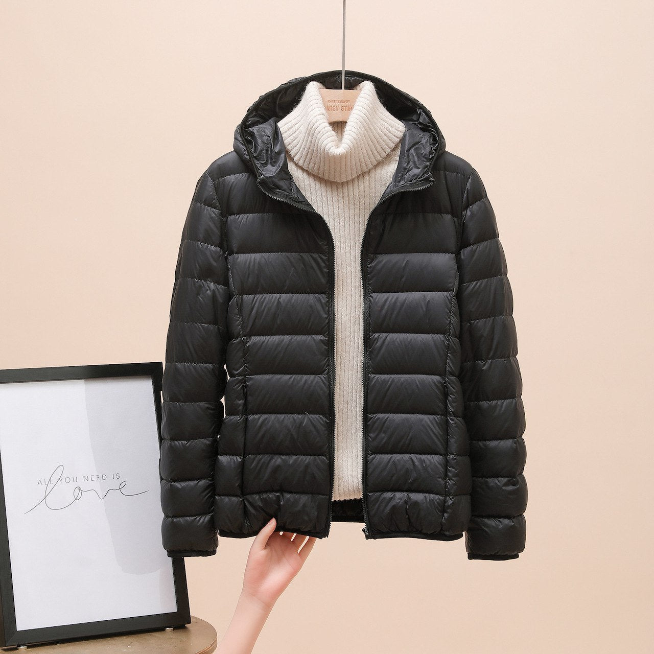 Leichte Wattierte Winterjacke Damen - IdealeKleiden