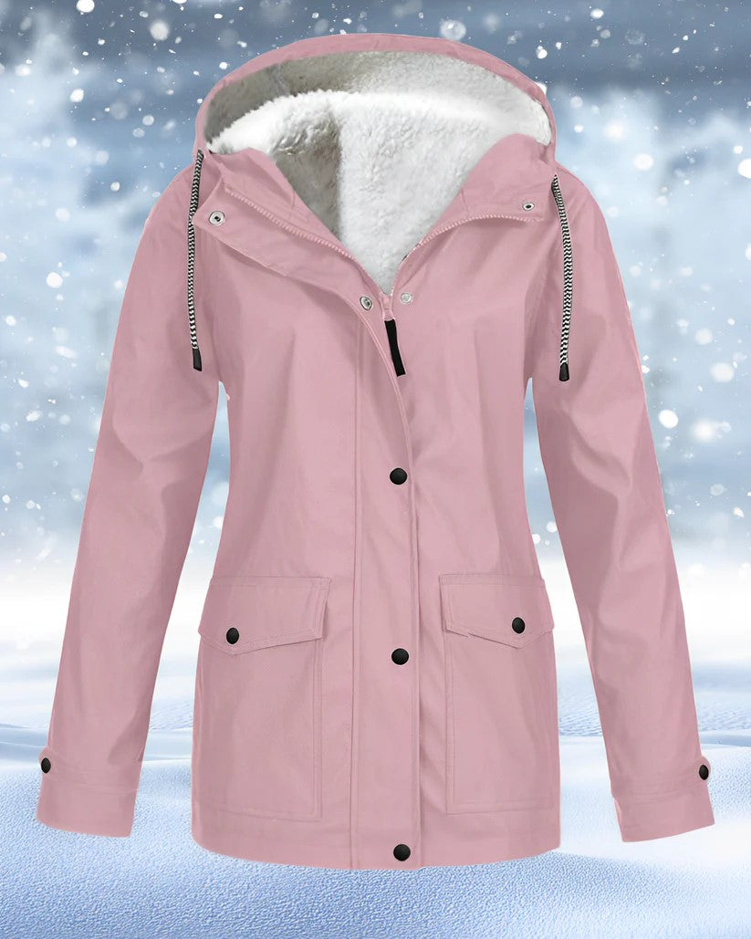 Parka d'hiver en fourrure synthétique doublé chaudement et isolé