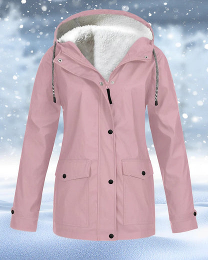 Parka d'hiver en fourrure synthétique doublé chaudement et isolé