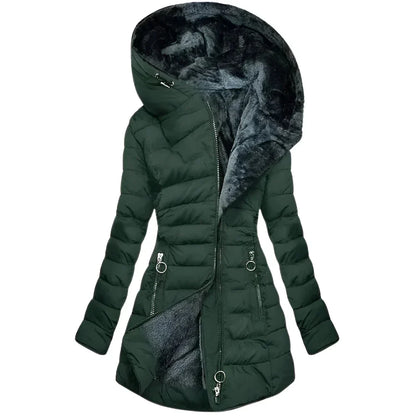 Manteau d'hiver femme doux peluche