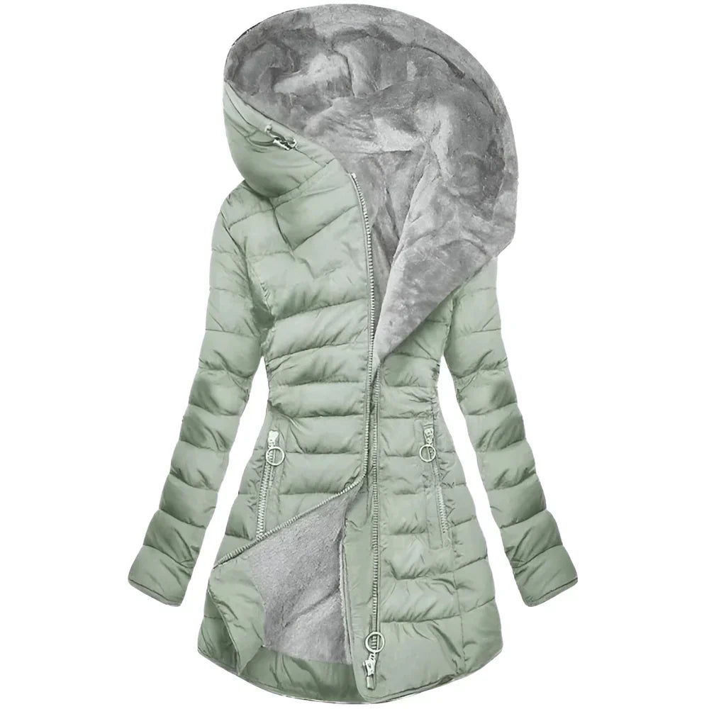 Manteau d'hiver femme doux peluche