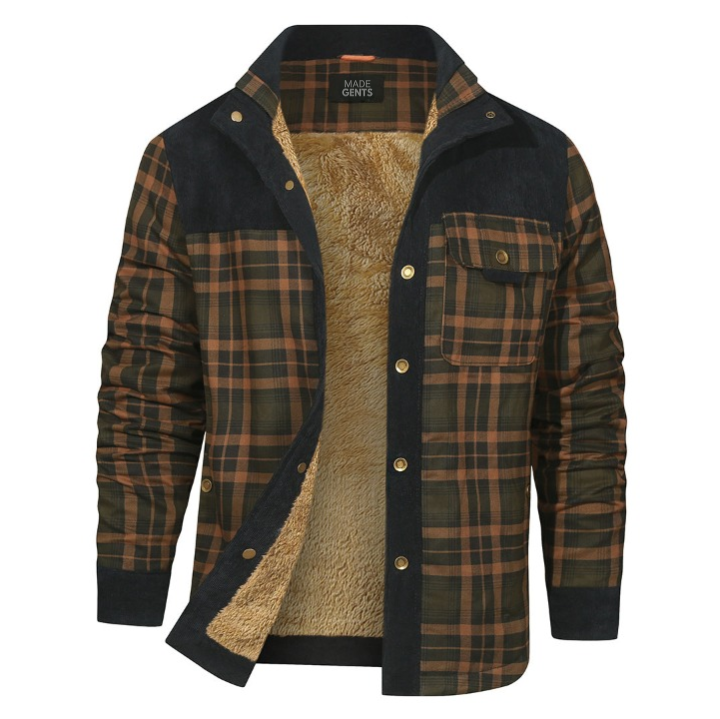 Chemisier-veste à carreaux tendance