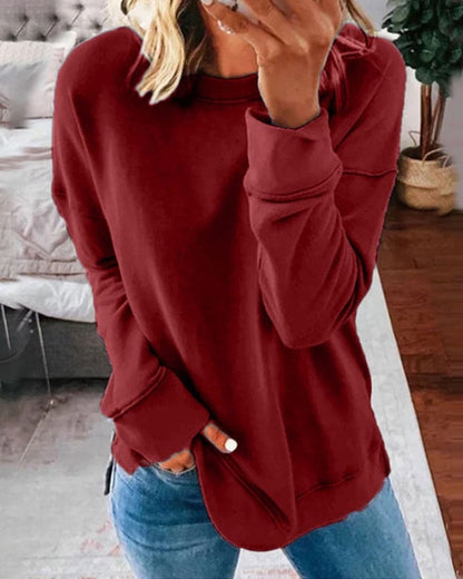 Sweat-shirt confortable pour femme Simple et élégant