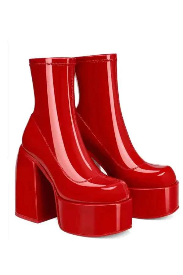 Bottines montantes à plateforme pour femme