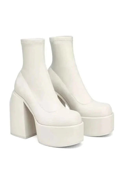 Bottines montantes à plateforme pour femme