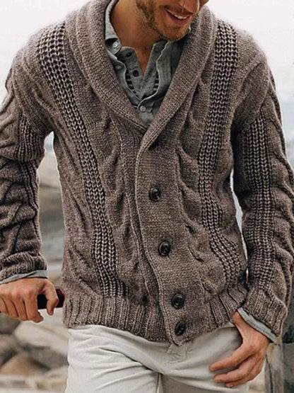 Herren Strickjacke Bequem Pullover - IdealeKleiden