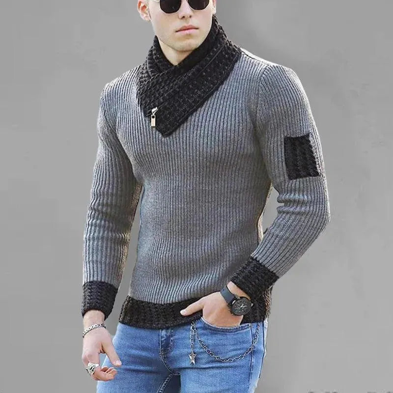 Pull à col roulé pour homme taille XL qualité