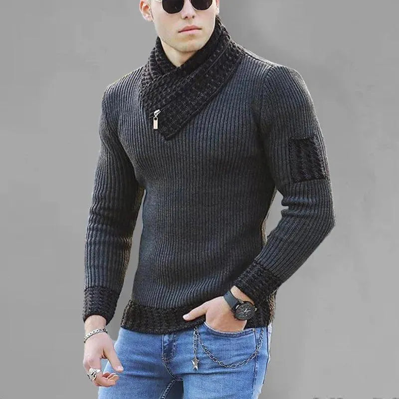 Pull à col roulé pour homme taille XL qualité