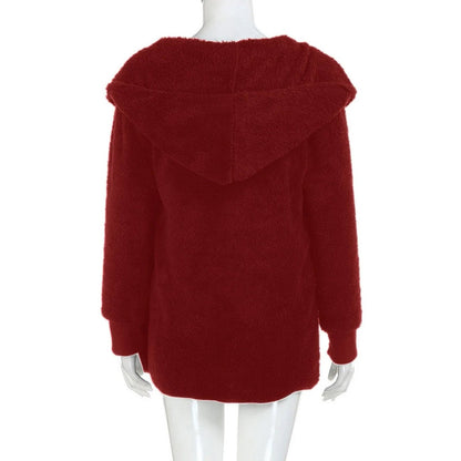 Weiche Winterjacke Plus Size Plüschmantel - IdealeKleiden