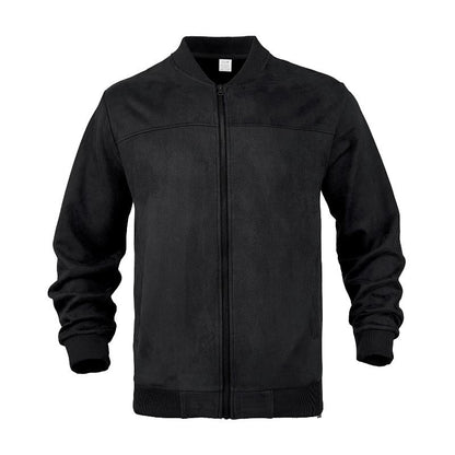 Blouson en cuir pour homme, mi-saison, col montant