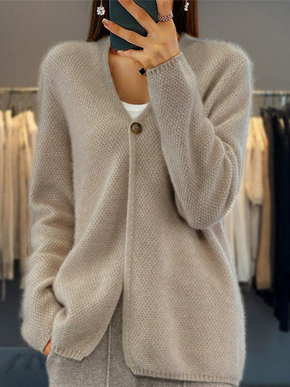 Cardigan simple lacé pour femme