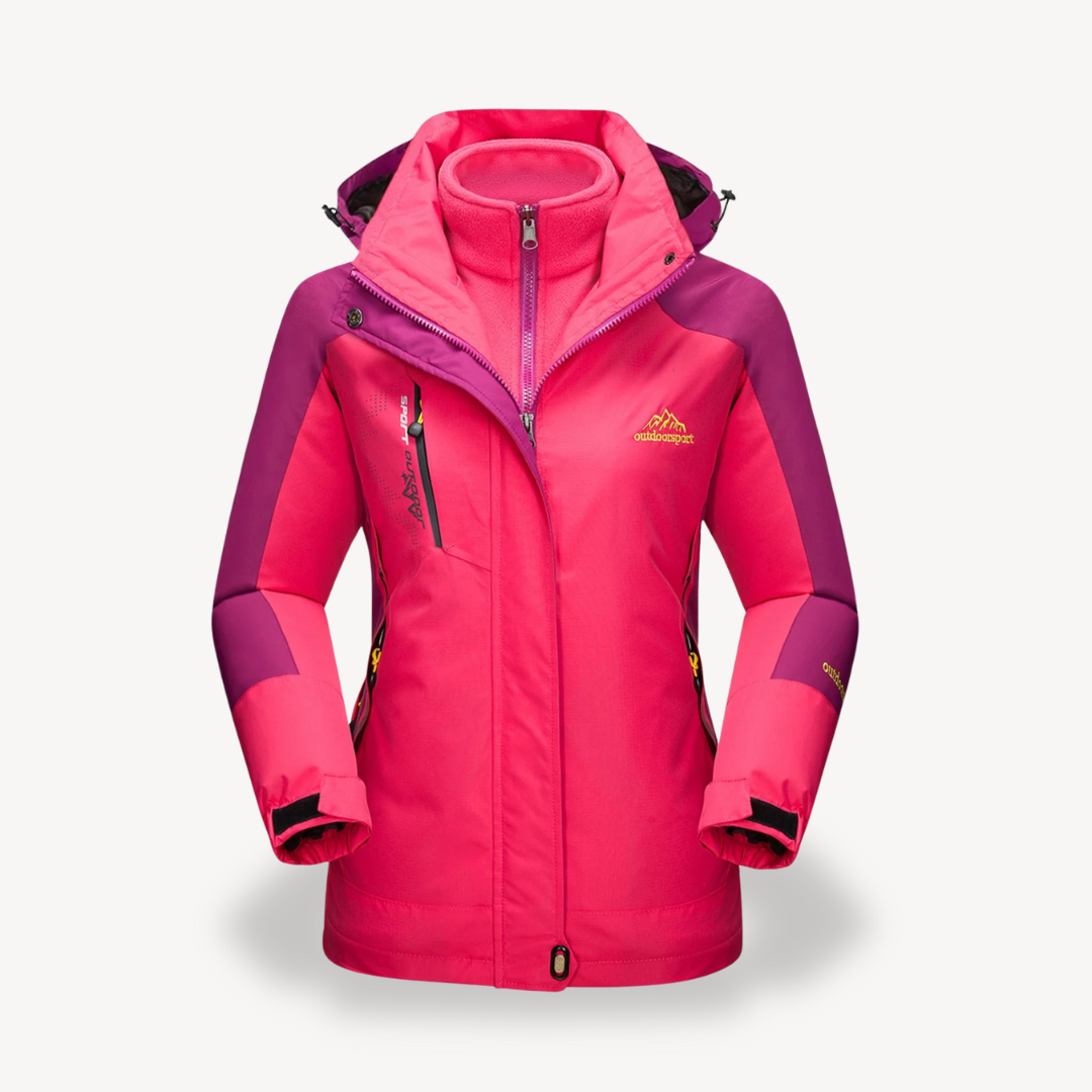 Veste de ski 3 en 1 imperméable pour femme