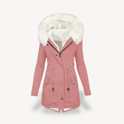 Parka en fausse fourrure pour femme, manteau d'hiver