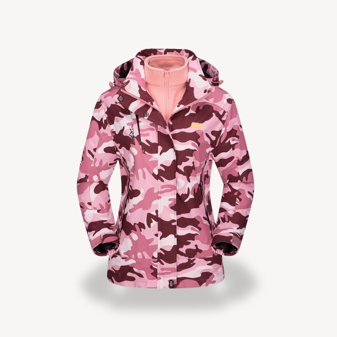 Veste de ski 3 en 1 imperméable pour femme