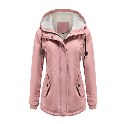 Veste de pluie imperméable doublée polaire capuche