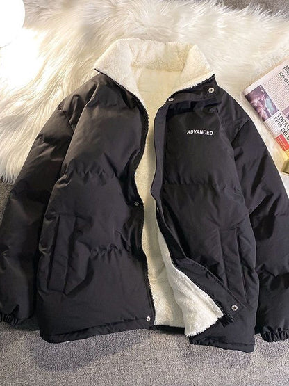 Veste courte matelassée unie pour femme, style sportif