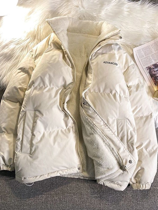 Veste courte matelassée unie pour femme, style sportif