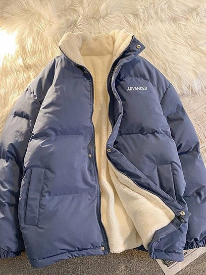 Veste courte matelassée unie pour femme, style sportif