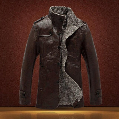 Veste coupe-vent en cuir élégante