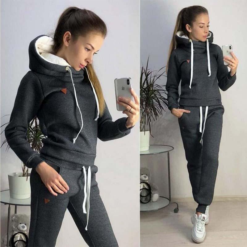 Bequemer Sport Jogginganzug Warm - IdealeKleiden