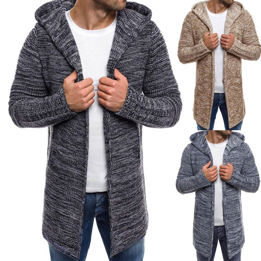 Bequemer Freizeitpullover mit Kapuze Einfarbig - IdealeKleiden