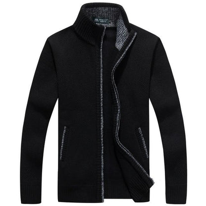 Herren Strickjacke Fleece Innenwarm - IdealeKleiden