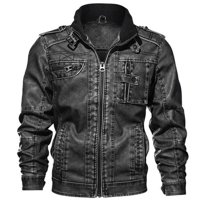 Blouson en cuir élégant pour homme - Style automne