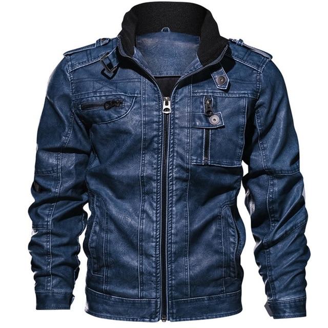 Blouson en cuir élégant pour homme - Style automne