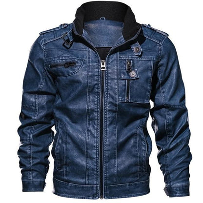 Blouson en cuir élégant pour homme - Style automne