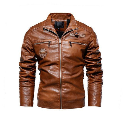 Blouson en cuir élégant noir qualité premium