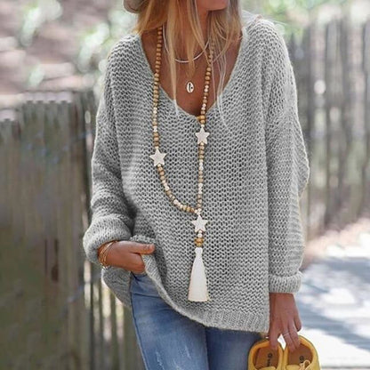 Pull tricoté pour femme, col en V, moderne, printemps