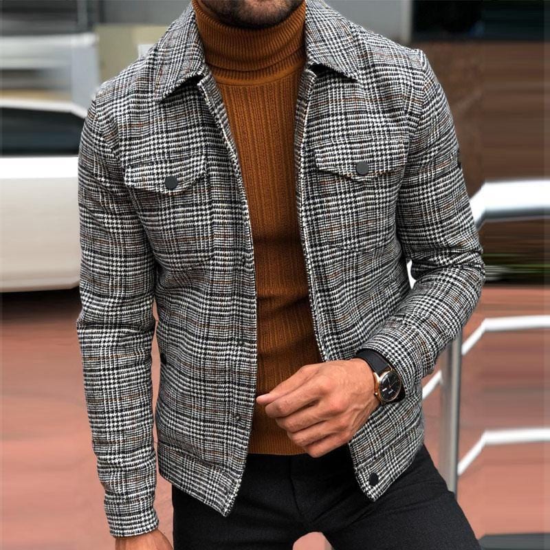 Veste classique homme Carreaux moderne