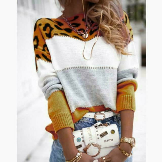 Pull patchwork coloré