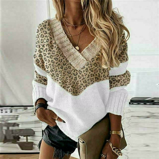 Farbenfroher Strickpullover Patchwork Design - IdealeKleiden