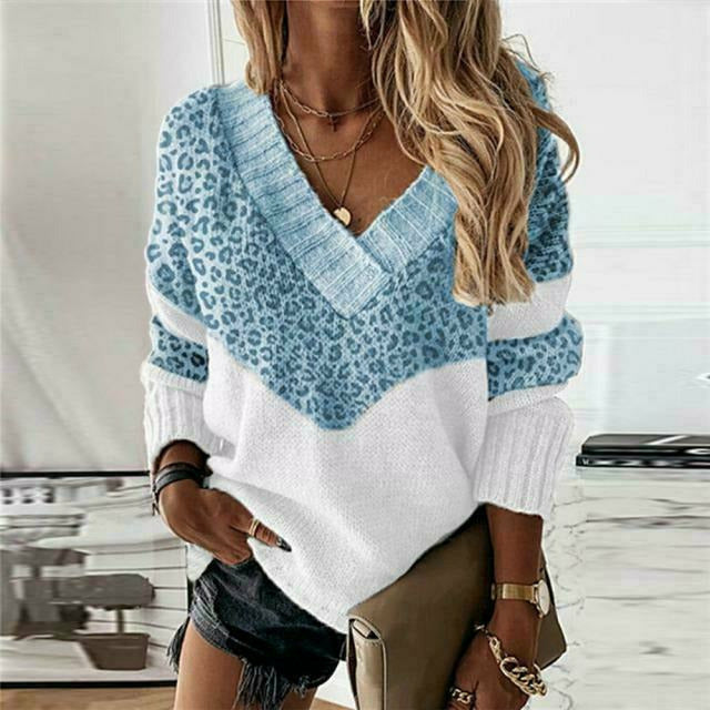 Pull en maille coloré motif patchwork