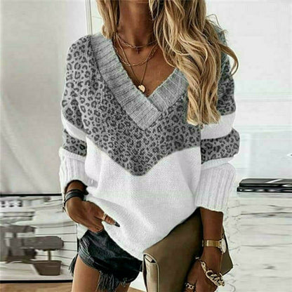 Pull en maille coloré motif patchwork