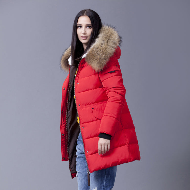 Longue couverture d'hiver chaude avec capuche
