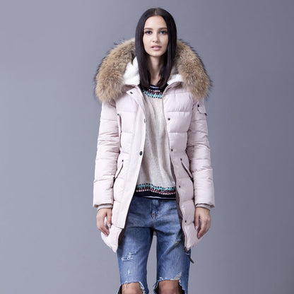 Longue couverture d'hiver chaude avec capuche