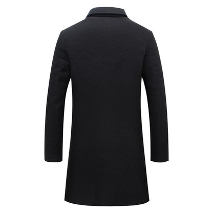 Herren Mantel Elegant Reverskragen - IdealeKleiden