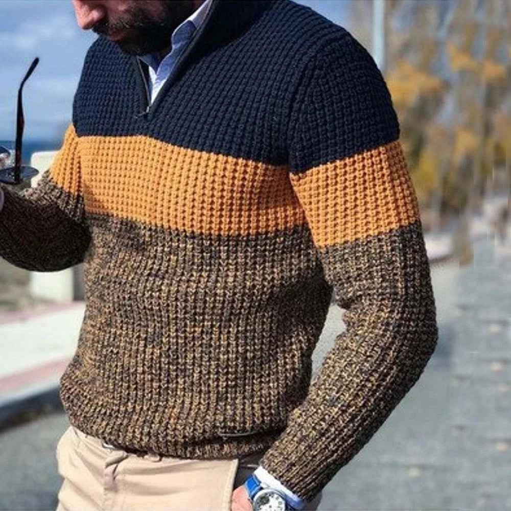 Herren Pullover Reißverschluss Schnellzugang - IdealeKleiden