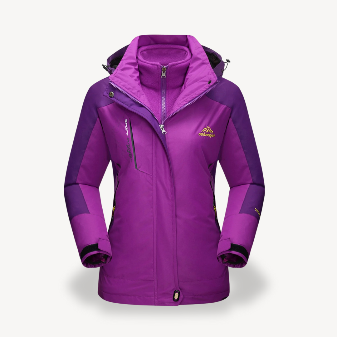 Veste de ski 3 en 1 imperméable pour femme