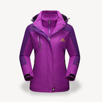 Veste de ski 3 en 1 imperméable pour femme