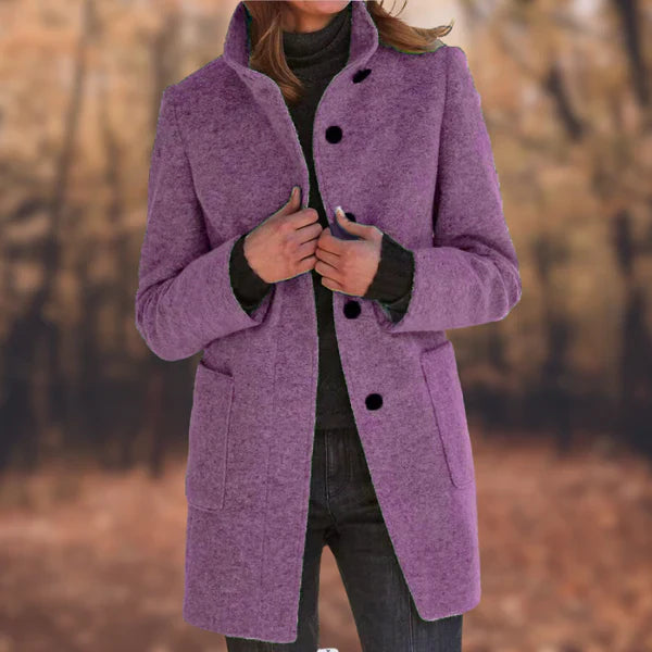 Manteau femme boutons élégant à la mode