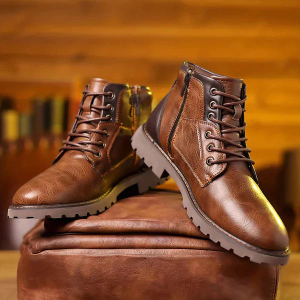 Herren Stiefel Hoch Schaft Stabil - IdealeKleiden