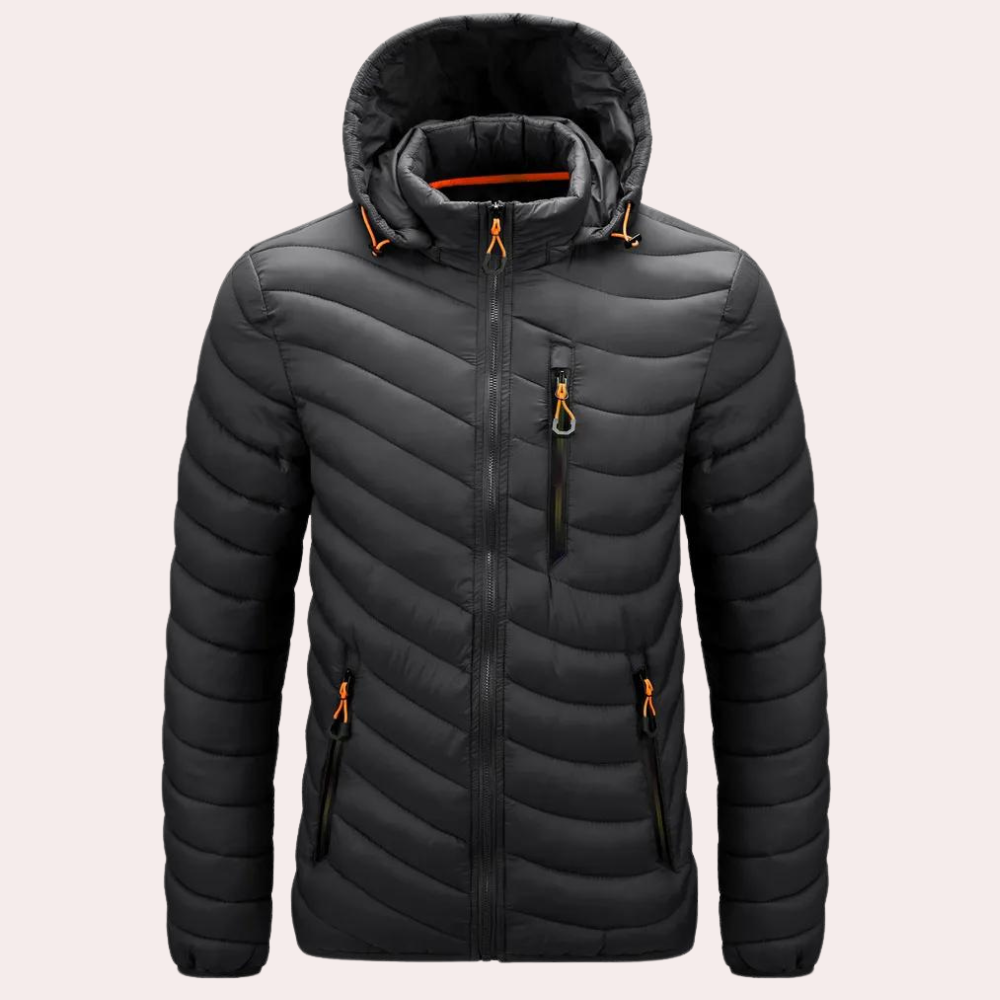 Veste d'hiver homme luxe capuche élégante