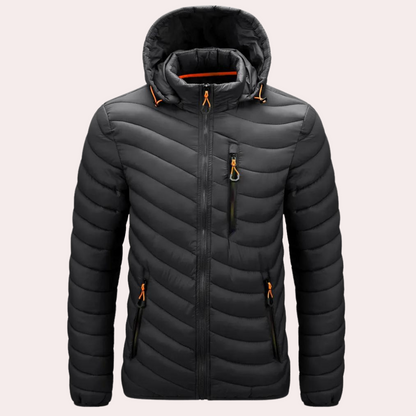 Veste d'hiver homme luxe capuche élégante