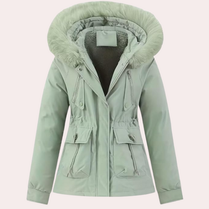Veste d'hiver pour femme chaude à capuche en polaire